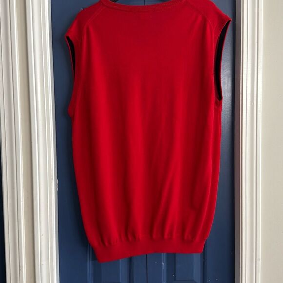 Burberry Golf Red Sweater Vest The Old Course St. Andrew’s Links Size XL - Picture 6 of 6